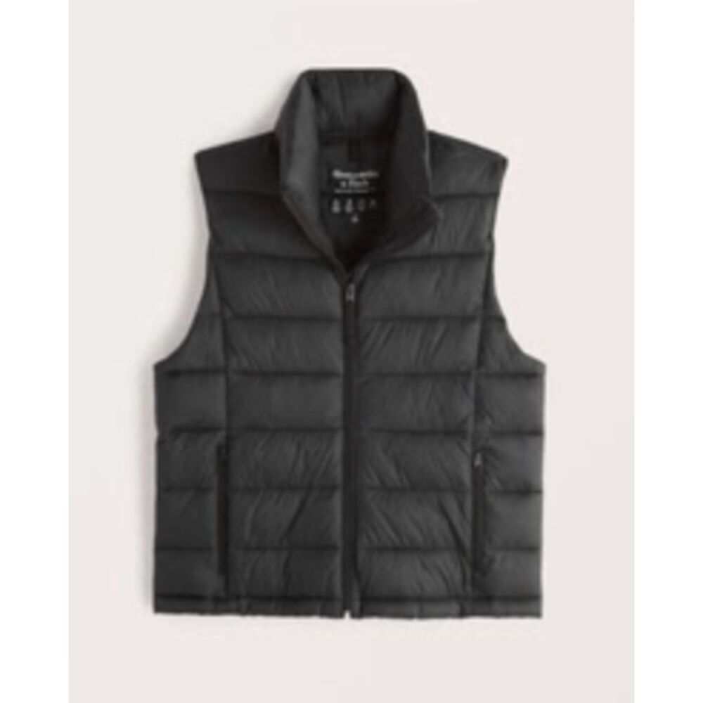 Abercrombie & Fitch Lightweight Packable Puffer Vest - Black